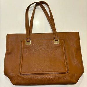 Vince Camuto RETA Tote Bag Dark Rum Vegan Leather Matysh New With Tag